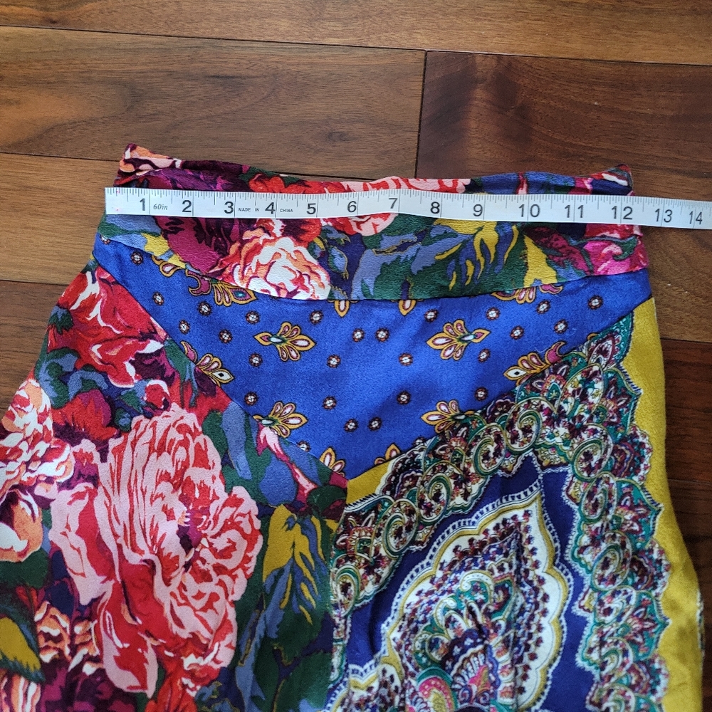 Anthropologie Multicolor Floral and Paisley Skirt - Picture 7 of 9